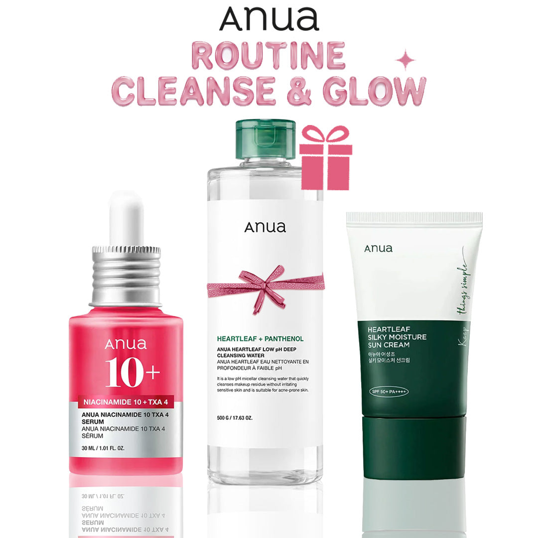ANUA PACK ROUTINE ROUTINE CLEANSE & GLOW = PANTHENOL LOW PH 500 ML OFFERTE