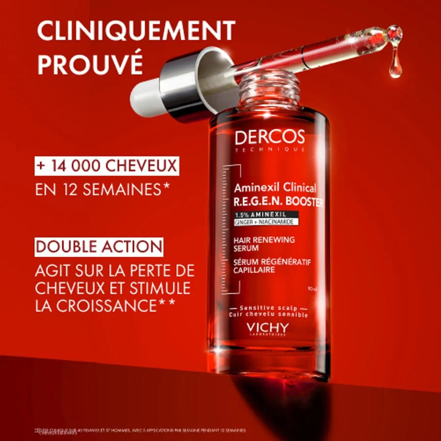 VICHY DERCOS AMINEXIL CLINICAL REGEN BOOSTER SERUM CAPILLAIRE 90 ML – Image 8