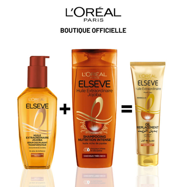 L'Oréal Paris ELSEVE HUILE EXTRAORDINAIRE JOJOBA + Shampooing JOJOBA 200ml = huile replacement OFFERTE