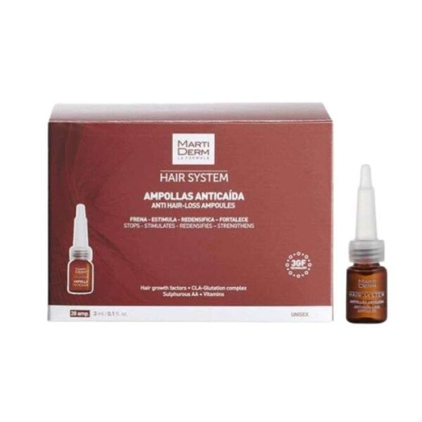 MARTIDERM HAIR SYSTEM AMPOULES ANTI CHUTE 28 AMPOULES